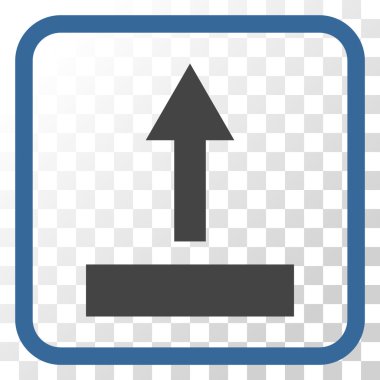 Vektör simgesi bir çerçeve içinde yukarı çekin