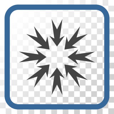 Basınç oklar bir çerçeve içinde simge vektör