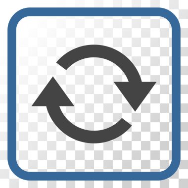 Vektör simgesi bir çerçeve içinde yenileme