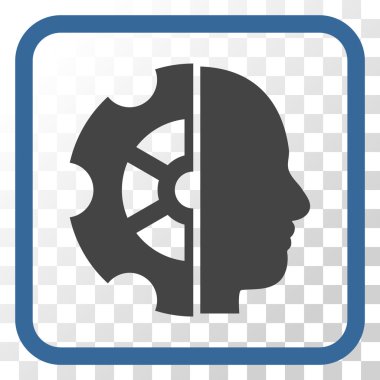 Akıl vektör simgesi bir çerçeve içinde