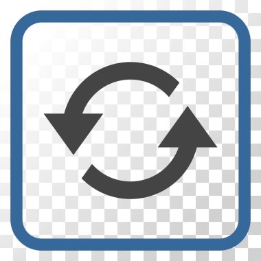 Oklar vektör simgesi bir çerçeve içinde yenileme