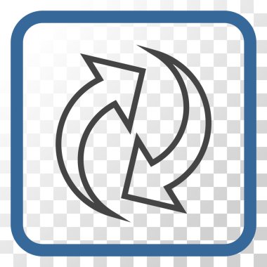 Oklar vektör simgesi bir çerçeve içinde yenileme