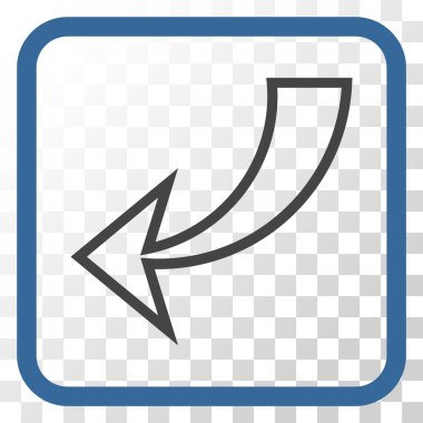 Vektör simgesi bir çerçeve içinde geri al