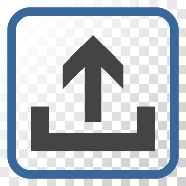 Vektör simgesi bir çerçeve içinde upload