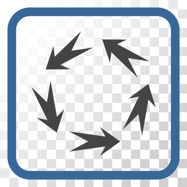 Döndürme vektör simgesi bir çerçeve içinde