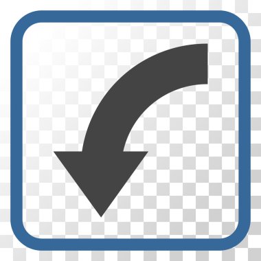 Vektör simgesi bir çerçeve içinde aşağı Döndür