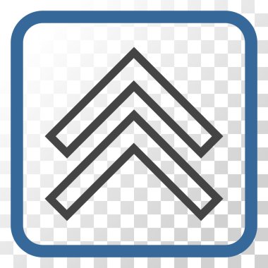 Vektör simgesi bir çerçeve içinde yukarı kayması