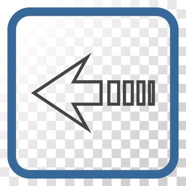 Sol vektör simgesi bir çerçevede göndermek