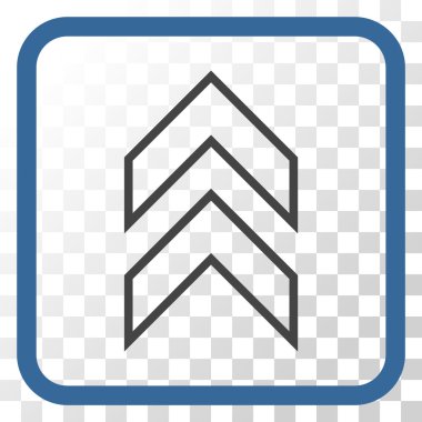 Vektör simgesi bir çerçeve içinde yukarı kayması