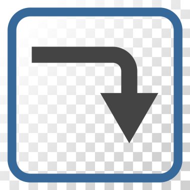 Vektör simgesi bir çerçeve içinde geri çevirmek