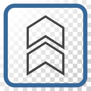 Vektör simgesi bir çerçeve içinde yukarı kayması