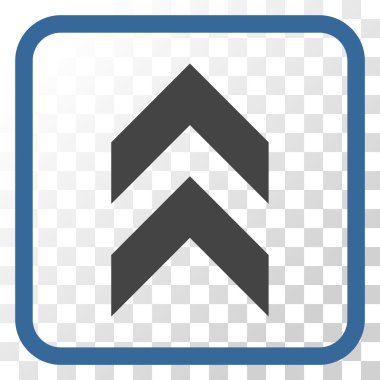 Vektör simgesi bir çerçeve içinde yukarı kayması