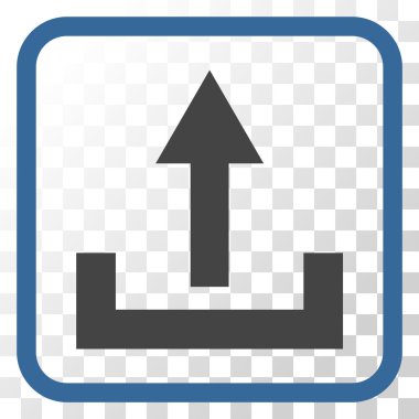 Vektör simgesi bir çerçeve içinde upload