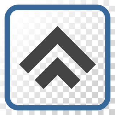 Vektör simgesi bir çerçeve içinde yukarı kayması