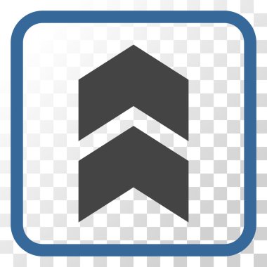 Vektör simgesi bir çerçeve içinde yukarı kayması