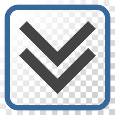 Vektör simgesi bir çerçeve içinde aşağı kaydır