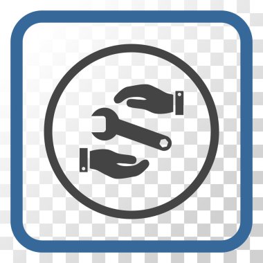 Hizmet vektör simgesi bir çerçeve içinde