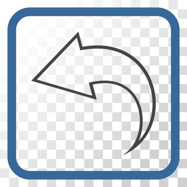 Vektör simgesi bir çerçeve içinde geri al