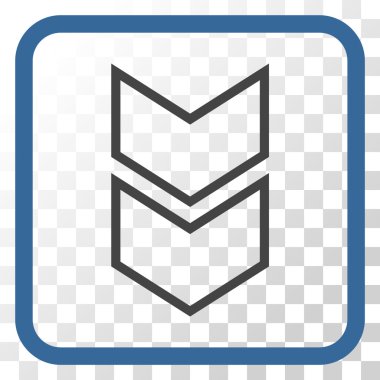 Vektör simgesi bir çerçeve içinde aşağı kaydır