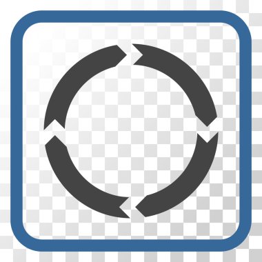 Döndürme vektör simgesi bir çerçeve içinde