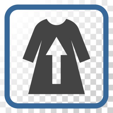 Kadın elbise vektör simgesi bir çerçeve içinde çıkar