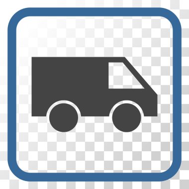 Van vektör simgesi bir çerçeve içinde