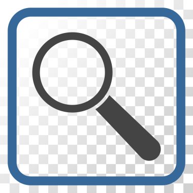 Arama aracı vektör simgesi bir çerçeve içinde