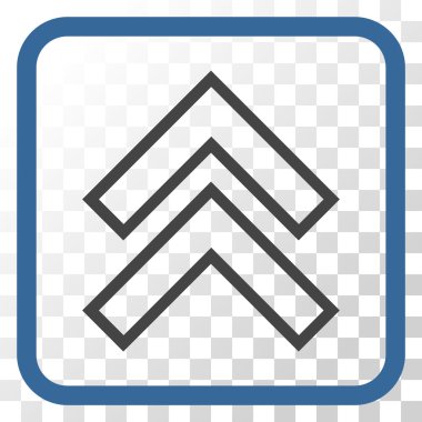 Vektör simgesi bir çerçeve içinde yukarı kayması