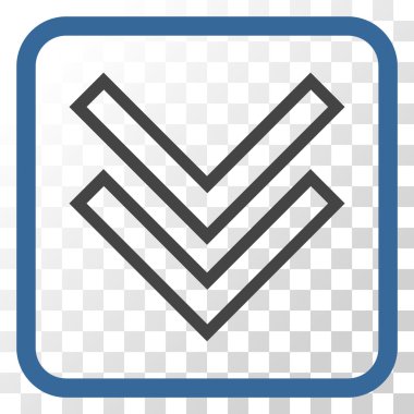 Vektör simgesi bir çerçeve içinde aşağı kaydır