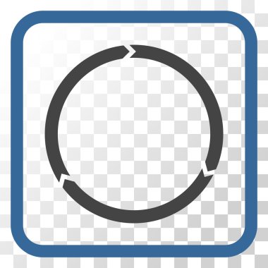 Döndürme vektör simgesi bir çerçeve içinde