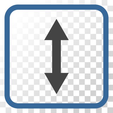 Dikey Çevir vektör simgesi bir çerçeve içinde