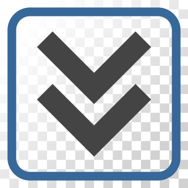 Vektör simgesi bir çerçeve içinde aşağı kaydır