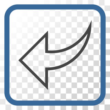 Vektör simgesi bir çerçeve içinde geri al