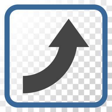 Vektör simgesi bir çerçeve içinde yukarı Döndür