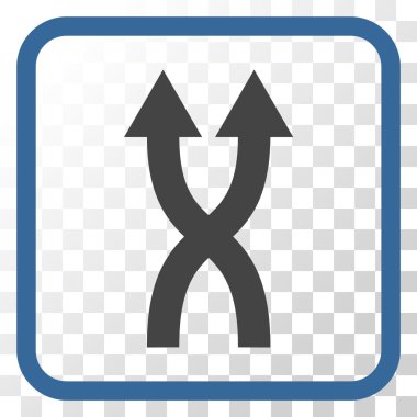 Vektör simge yukarı okları bir çerçevede shuffle