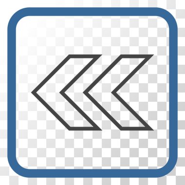 Shift Sol vektör simgesi bir çerçeve içinde