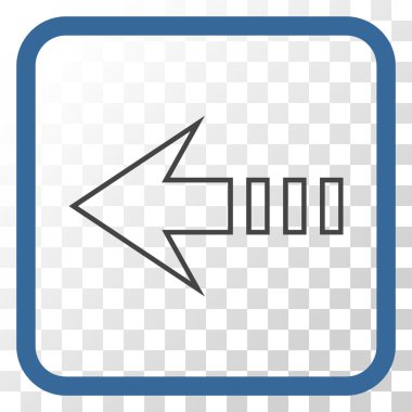 Sol vektör simgesi bir çerçevede göndermek