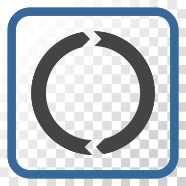 Döndürme vektör simgesi bir çerçeve içinde