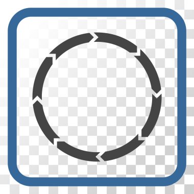 Döndürme vektör simgesi bir çerçeve içinde