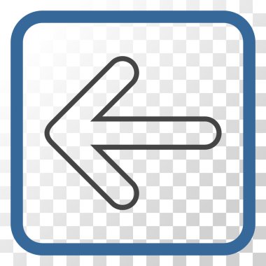 Yuvarlak ok vektör simgesi bir çerçevede yaptı.