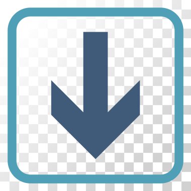 Vektör simgesi bir çerçeve içinde aşağı ok