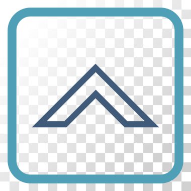 Vektör simgesi bir çerçeve içinde yukarı ok ucu