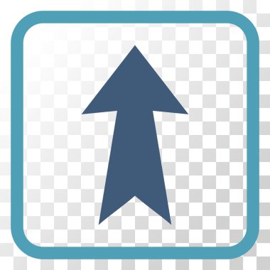 Vektör simgesi bir çerçeve içinde yukarı ok