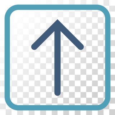 Vektör simgesi bir çerçeve içinde yukarı ok