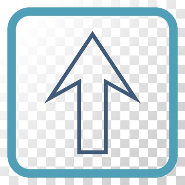 Vektör simgesi bir çerçeve içinde yukarı ok