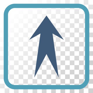 Vektör simgesi bir çerçeve içinde yukarı ok