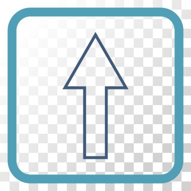 Vektör simgesi bir çerçeve içinde yukarı ok