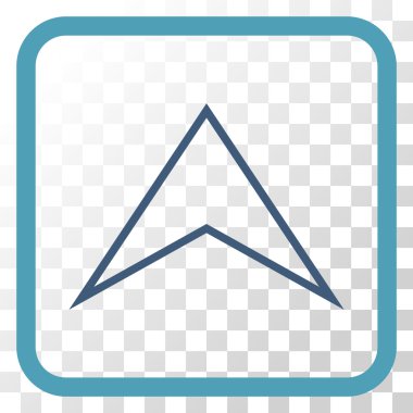 Vektör simgesi bir çerçeve içinde yukarı ok ucu