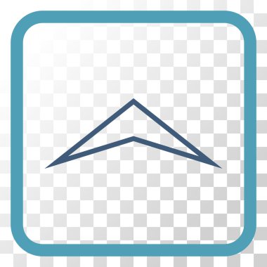 Vektör simgesi bir çerçeve içinde yukarı ok ucu