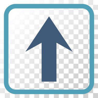 Vektör simgesi bir çerçeve içinde yukarı ok